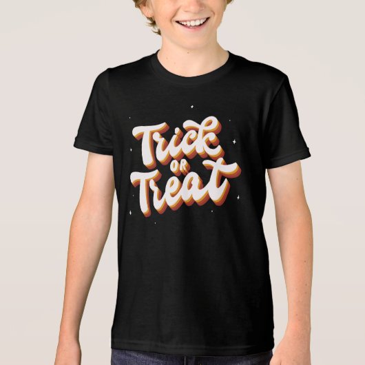 Retro Trick oder Treat Tri-Blend Shirt (Vorderseite)