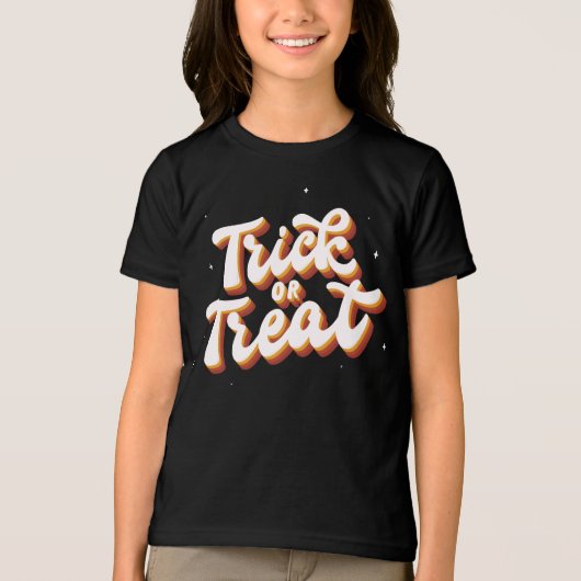 Retro Trick oder Treat Tri-Blend Shirt (Vorderseite)