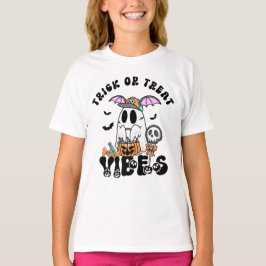 Retro Trick oder Treten Vibes Ghost & Candy Kids T-Shirt