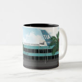 Retro Trident Jet Age Silohuette Mug Zweifarbige Tasse (VorderseiteRechts)