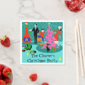 Retro Trimmen des Weihnachtsbaumpapiers Napkins Serviette (Beispiel)