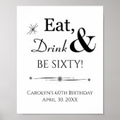 Retro trinken und 60 Jahre alt sein Poster (Vorne)