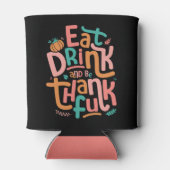 Retro trinken und dankbar zum Erntedankfest sein Dosenkühler (Rückseite)