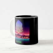 Retro-Triviale Zweifarbige Tasse (Vorderseite Links)