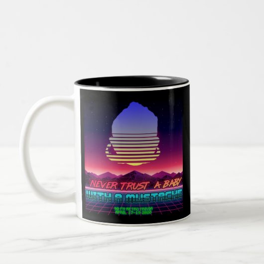 Retro-Triviale Zweifarbige Tasse (Links)