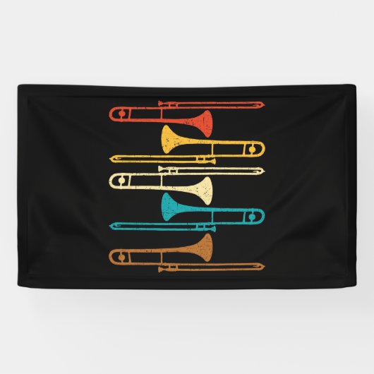 Retro Trombone - Jazz Banner (Horizontal)