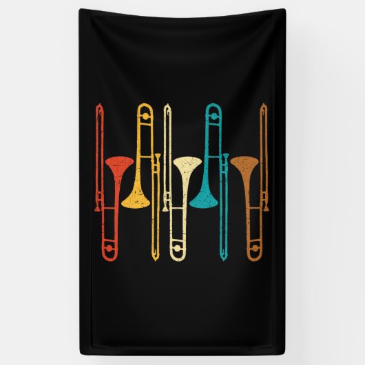 Retro Trombone - Jazz Banner (Vertikal)