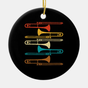 Retro Trombone - Jazz Keramik Ornament