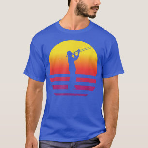 Retro Trombone Jazz Musikinstrument Musikinstrumen T-Shirt