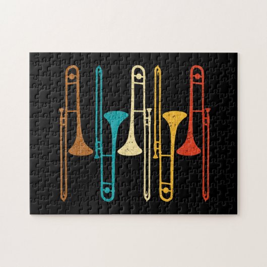 Retro Trombone - Jazz Puzzle (Horizontal)
