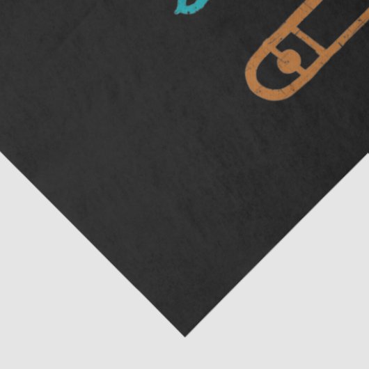 Retro Trombone - Jazz Seidenpapier (Detail)