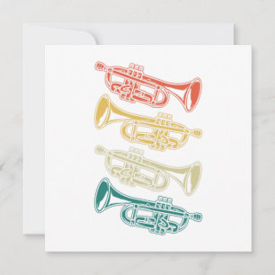Retro-Trompete Instrument Geschenk Musik Trompete Einladung