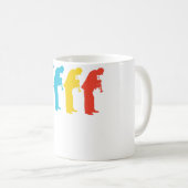 Retro Trompete-Pop-Kunst Kaffeetasse (VorderseiteRechts)
