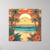 Retro Tropic Calm Leinwanddruck (Vorderseite)