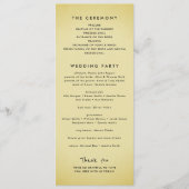 Retro Tropical Beach Palm Tree Wedding Zielort Programm (Vorderseite)