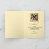 Retro Tropical Beach Palm Trees Foto Hochzeit Einladung (Innenseite)