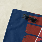 Retro Tropical Beach Surfing Surfer Palmen Strandtuch (Beispiel)