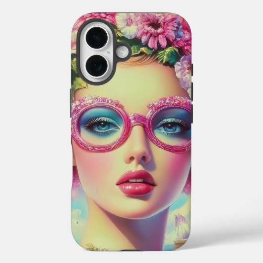 Retro Tropical Beauty Case-Mate iPhone Hülle (Rückseite)