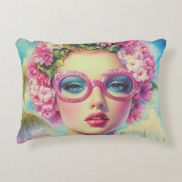 Retro Tropical Beauty Dekokissen