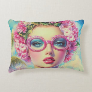 Retro Tropical Beauty Dekokissen