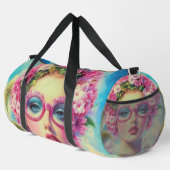Retro Tropical Beauty Duffle Bag (Rechte Ecke)
