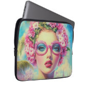 Retro Tropical Beauty Laptopschutzhülle (Vorne Rechts)