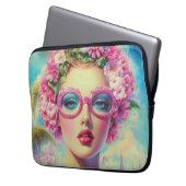 Retro Tropical Beauty Laptopschutzhülle (Vorderseite Links)