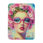 Retro Tropical Beauty Magnet (Vertikal)