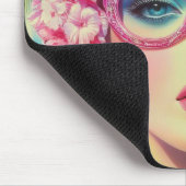 Retro Tropical Beauty Mousepad (Ecke)