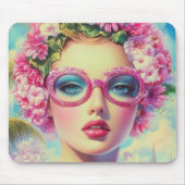 Retro Tropical Beauty Mousepad (Vorne)