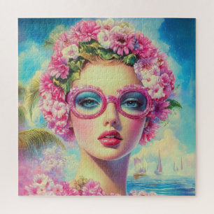 Retro Tropical Beauty Puzzle