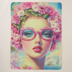 Retro Tropical Beauty Sherpadecke