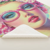 Retro Tropical Beauty Sherpadecke (3/4)