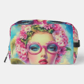 Retro Tropical Beauty Waschbeutel (Rückseite)