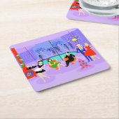 Retro Tropical Christmas Party Paper Untersetzer (angewinkelt)