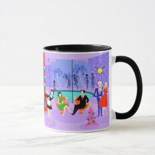 Retro Tropical Christmas Party Tasse