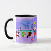 Retro Tropical Christmas Party Tasse (Links)