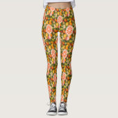 Retro Tropical Citrus Pickleball Brautparty Leggings (Vorderseite)