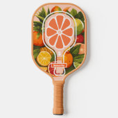Retro Tropical Citrus Pickleball Brautparty Schläger (Rückseite)