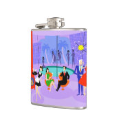Retro Tropical Cocktail Party Flasche Flachmann (Links)