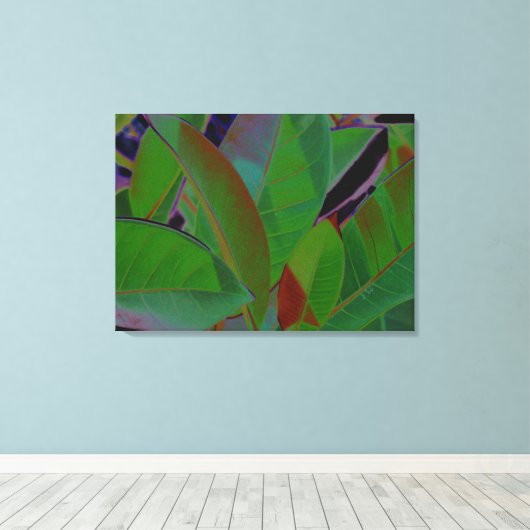 Retro Tropical Fabric Leinwanddruck (Insitu (Holzboden))