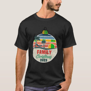Retro Tropical Familie Weihnachten 2023 Ferienhaus T-Shirt