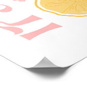 Retro Tropical Fruits Summer Time Ananas Poster (Ecke)