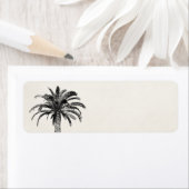 Retro Tropical Island Palm Tree in Schwarz-Weiß (Insitu)