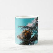 RETRO TROPICAL PALM BAUM AM STRAND KAFFEETASSE (Mittel)