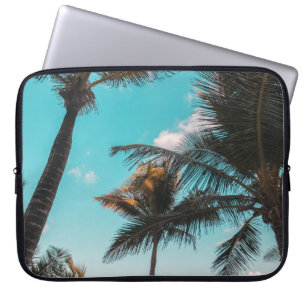 RETRO TROPICAL PALM BAUM AM STRAND LAPTOPSCHUTZHÜLLE
