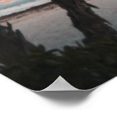 RETRO TROPICAL PALM BAUM AM STRAND POSTER (Ecke)