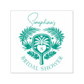 Retro Tropical Palm Tree Pickleball Brautparty Permastempel (Design)