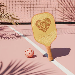 Retro Tropical Palm Tree Pickleball Brautparty Pickleball Schläger