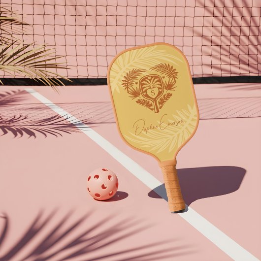 Retro Tropical Palm Tree Pickleball Brautparty Pickleball Schläger